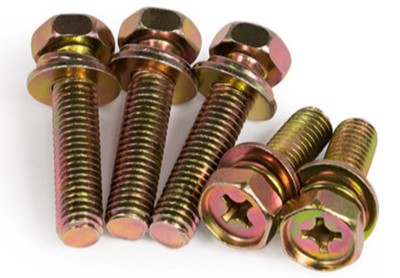 镀锌外六角十字凹穴三组合