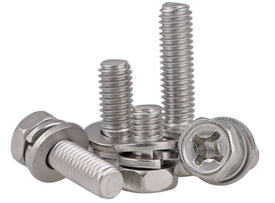 不锈钢外六角十字凹穴三组合