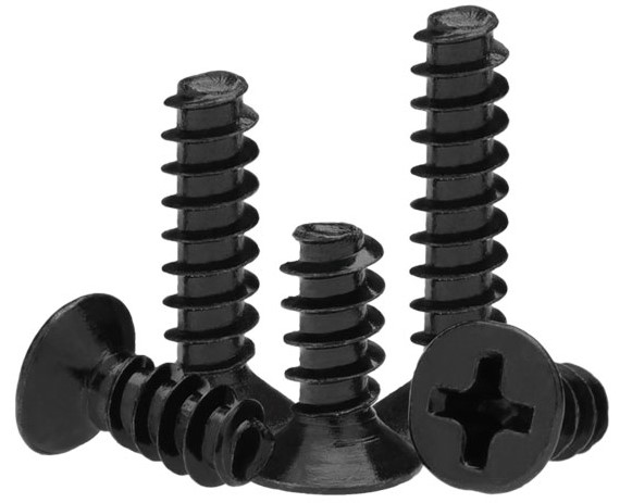 十字沉头平尾自攻钉黑色