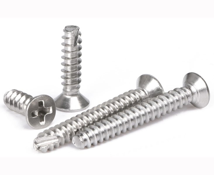 不锈钢十字沉头平尾自攻钉